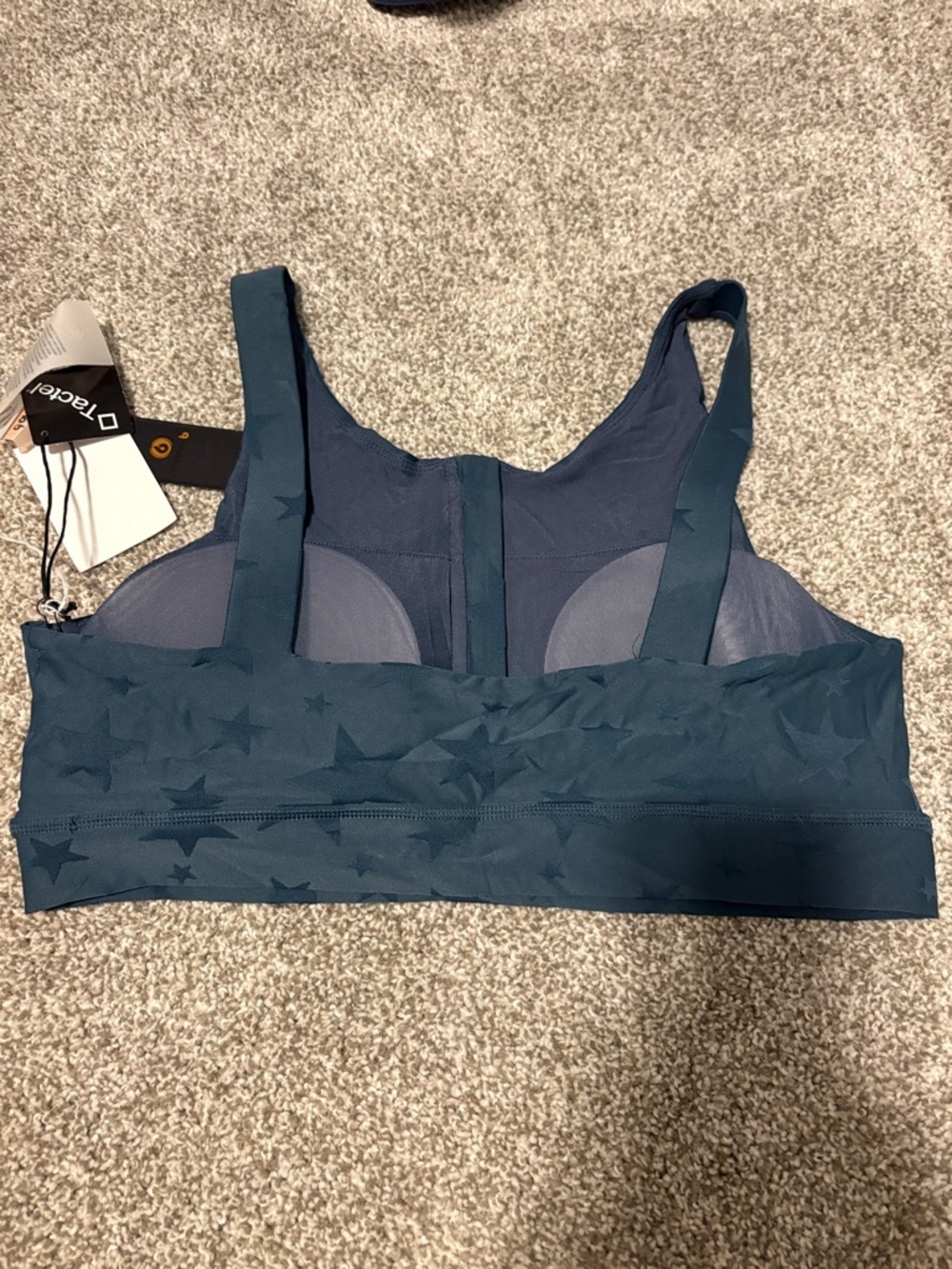 NWT Mono B Seeing Stars Zip Front Sports Bra - Picture 3 of 3